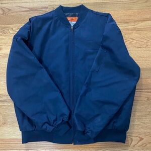Vintage Cintas Men's Navy Blue Quilted Jacket Coat Size XL  677-20